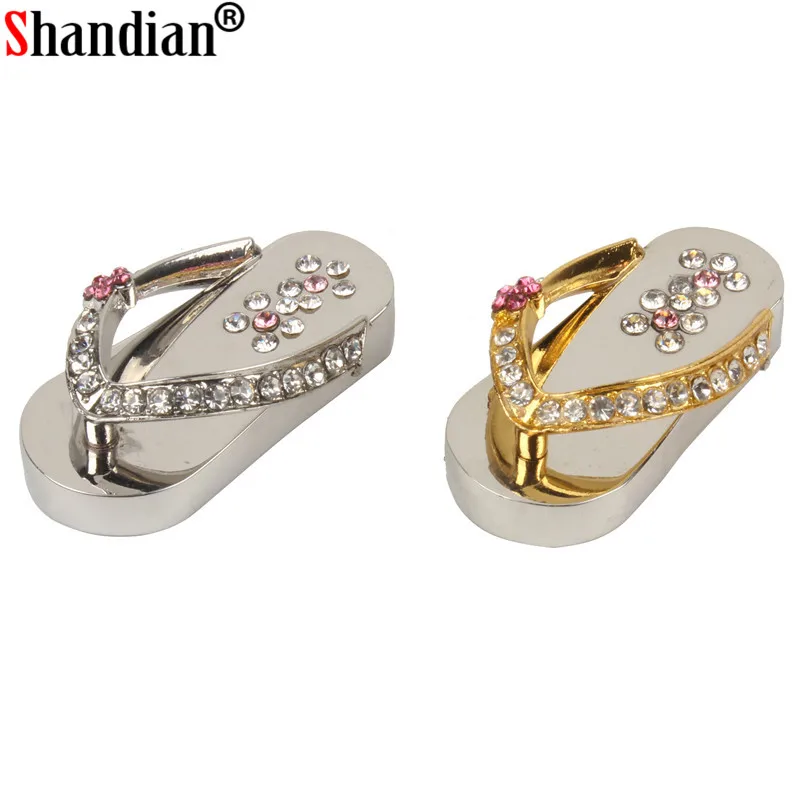 SHANDIAN/тапочки с металлическими кристаллами USB флеш накопитель Карта памяти usb 4 ГБ 8
