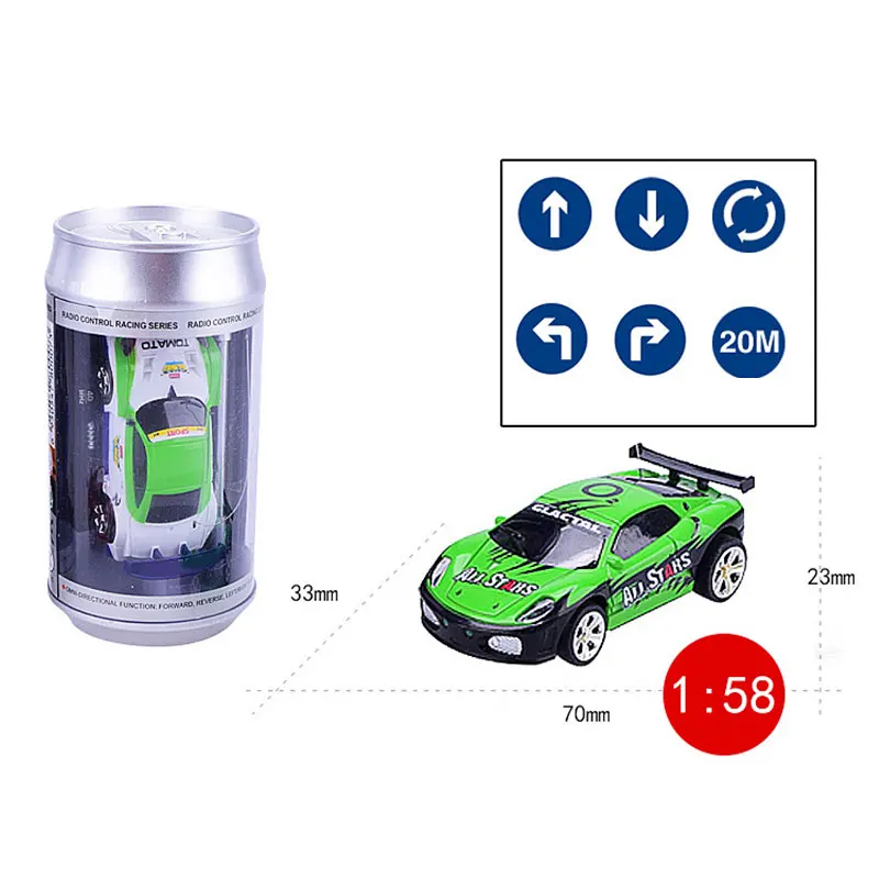 

Newly Mini Can 1:58 High-speed Drift Car Can Packed Rechargeable Remote Control Toy Car