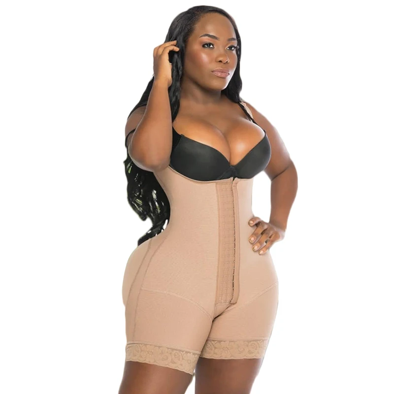 

Women Bodysuit Ultra Compressive Back Support Shaper For Dresses Weight Loss Tummy Control Latex Sheath