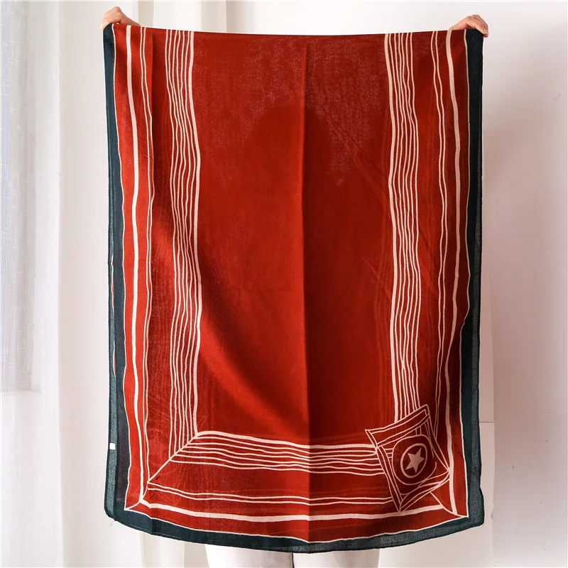 

2020 Autumn ethnic style Cotton and Linen Scarf new Print silk Scarves fashion summer Sunscreen Shawls lady seaside Beach towel