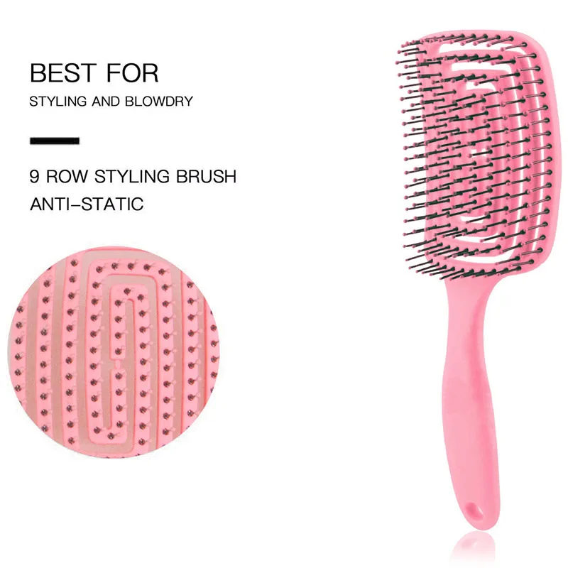 

Detangling Hair Hrush Hair Comb Set Detangler Hairbrush for Curly Hair Barber Accessories Hair Care Styling Tools