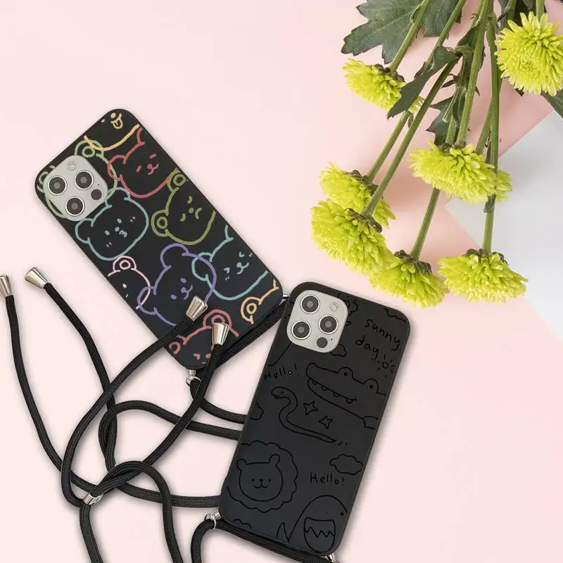 

bear frog rabbit cartoon cute animal Phone Case for iPhone 7 8 11 12 se 2020 mini pro X XS XR MAX Plus