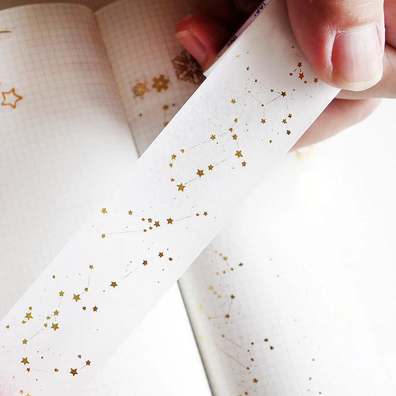 1 рулон 3 см широкая Васи маскирующая лента креативная позолота Созвездие клейкая