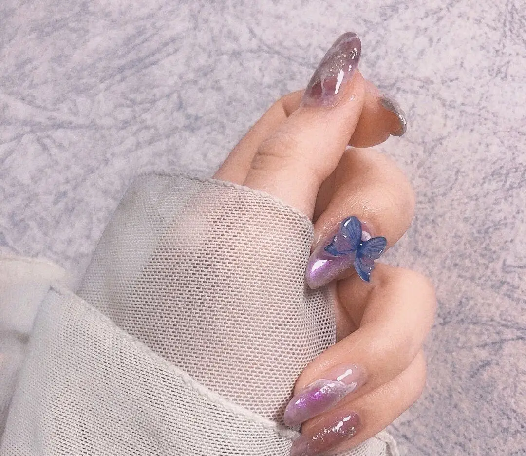 

100pcs Japanese-Style Net Red Manicure Handmade Resin Butterfly Manicure Butterfly Jewelry Three-dimensional nail stickers,H876