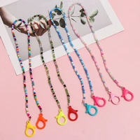 fashion extender beaded necklace children lanyards acrylic beaded chain mask cord holder anti lost mask