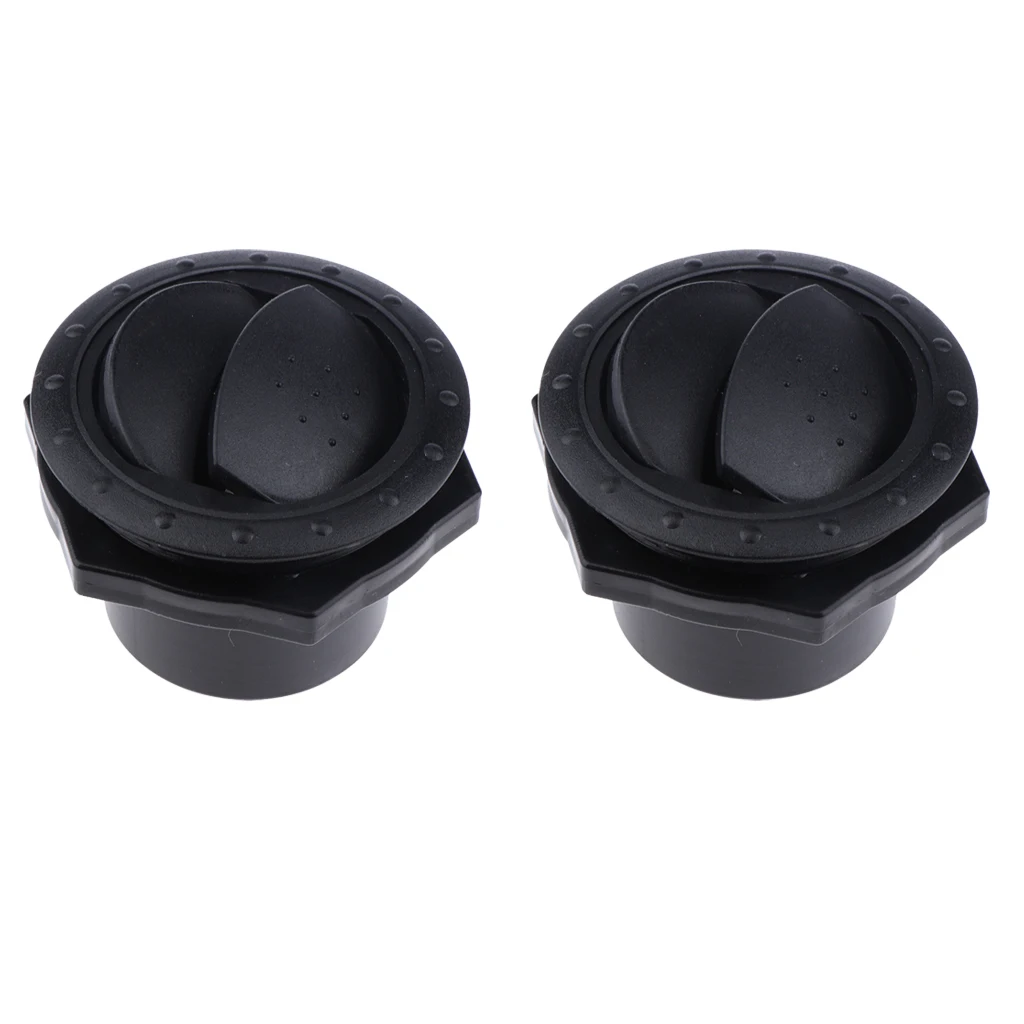 

2x Car RV Trailer Yacht Side Roof Round Air Vent Ventilation Outlet Black