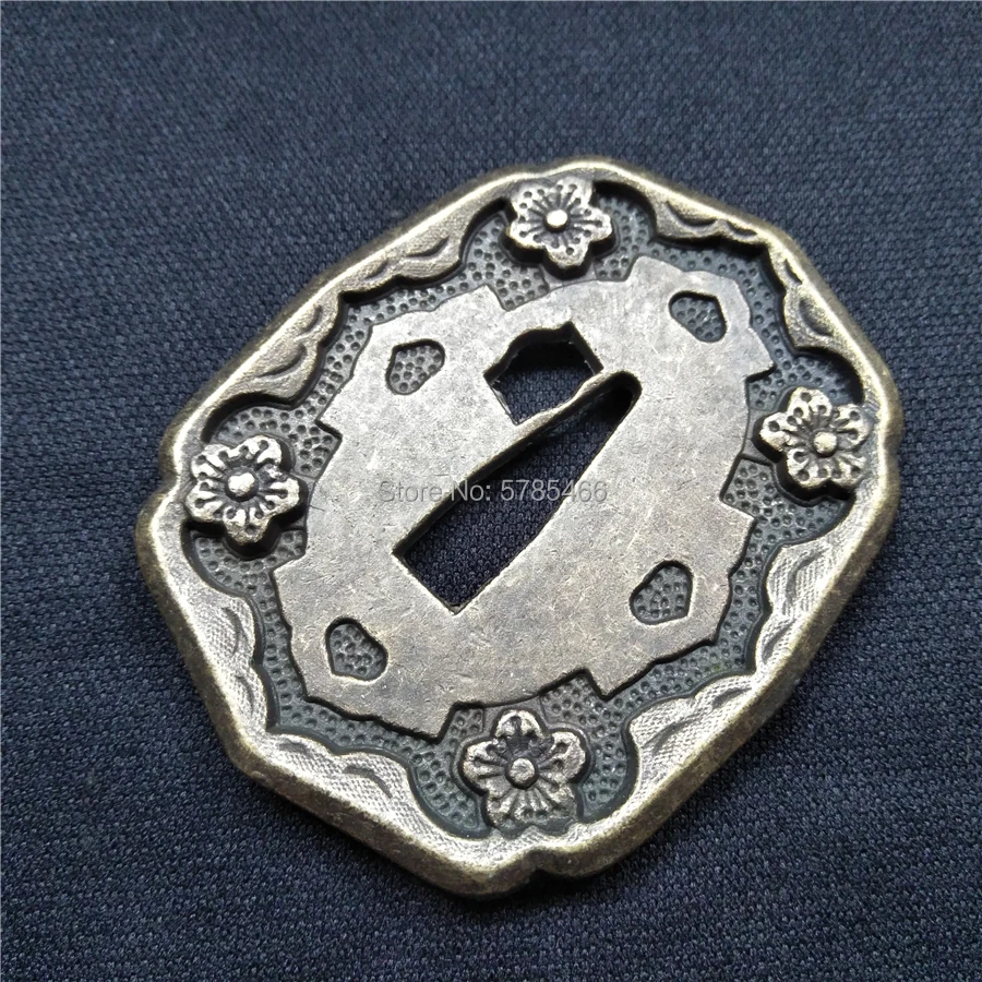 Военные фитинги из сплава японская катана меч вакидзаси аксессуары DIY TSUBA + FUCHI