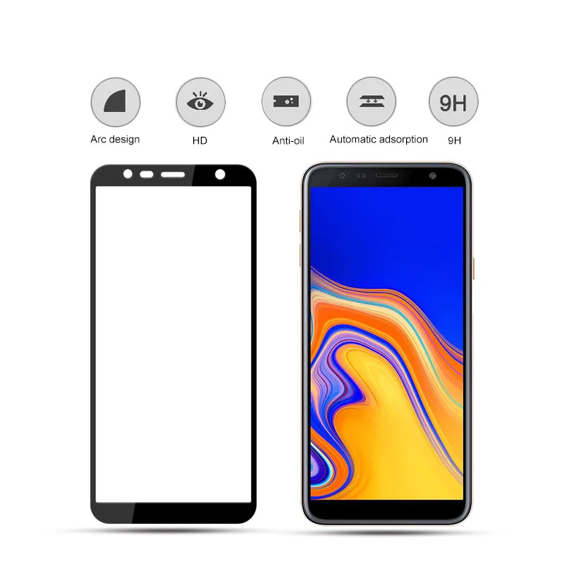 Защитное стекло Samsung A6 j6 j4 plus 2018 HD 5D 9D 9H ударопрочное олеофобное покрытие