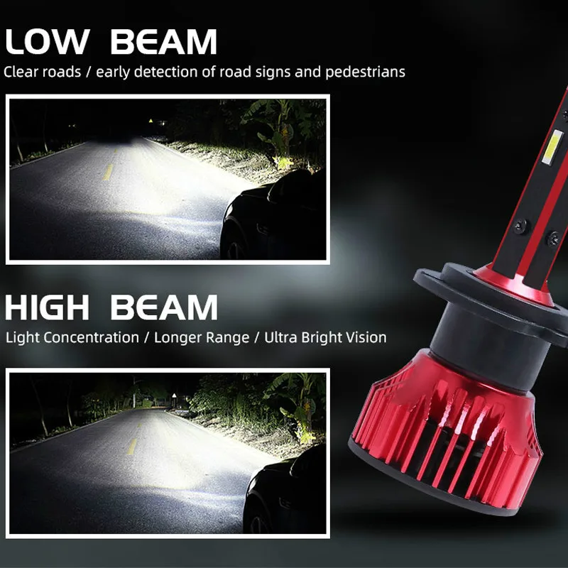 4 Sides H1 H4 H7 LED Headlight H11 HB3 9005 HB4 9006 12000LM 72W 360 degree diode Car Lights 6000K 12V 24V Auto Lamp Bulbs | Автомобили и