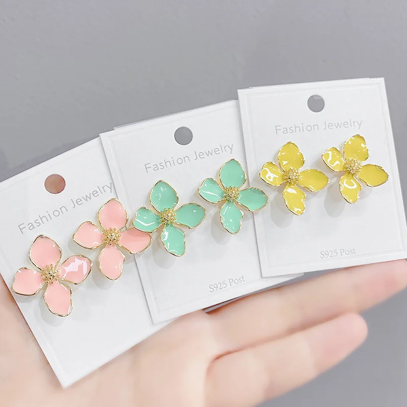 

Earrings Earrings Korean Internet Influencer Earrings Simple All-Match Small Sterling Silvers Needle Earrings Fashion Gift