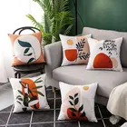 Senbai подушка для дивана с абстрактным геометрическим рисунком растений, американская цветная Подушка Morandi, Современная Скандинавская искусственная подушка