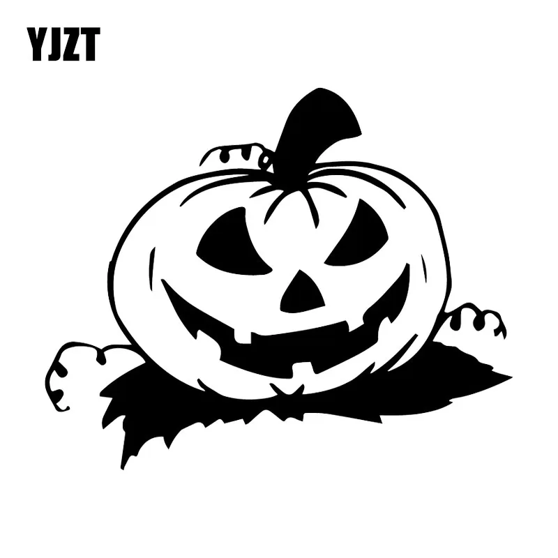 

YJZT 17.3X14.1CM Smily Pumpkin Funny Car Window Decal Decoration Cartoon Stickers C25-1272