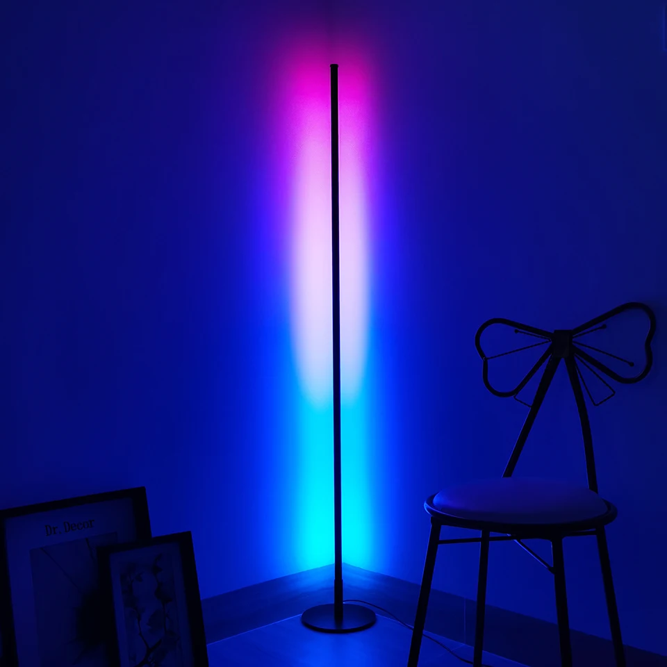Светодиодный RGB напольный светильник для гостиной Цветная декоративная стойка