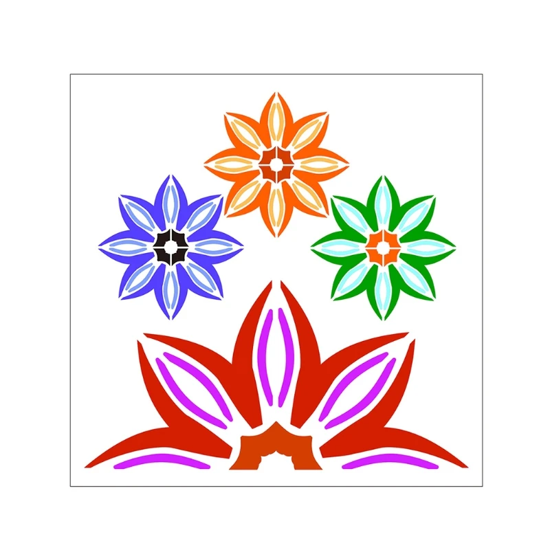 

20 Pcs 15cm Reusable Painting Drawing Stencils Rose Flower Hex Mandala Template Sets for DIY Home Decor Art Projects Pai