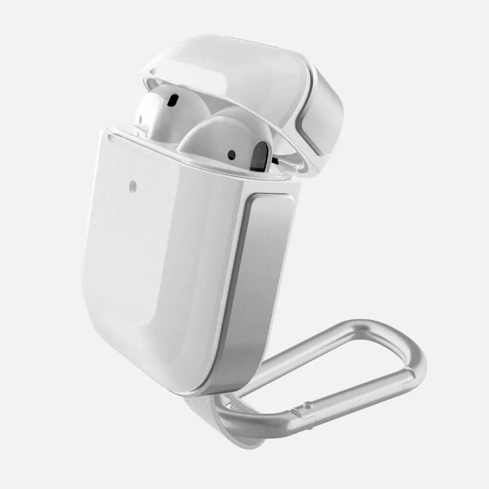 White X-Doria Defense Trek чехол для AirPods 1& 2 настоящий обработанный алюминиевый Поликарбонат защитный чехол для Apple AirPods 1& 2 Coque - Цвет: White