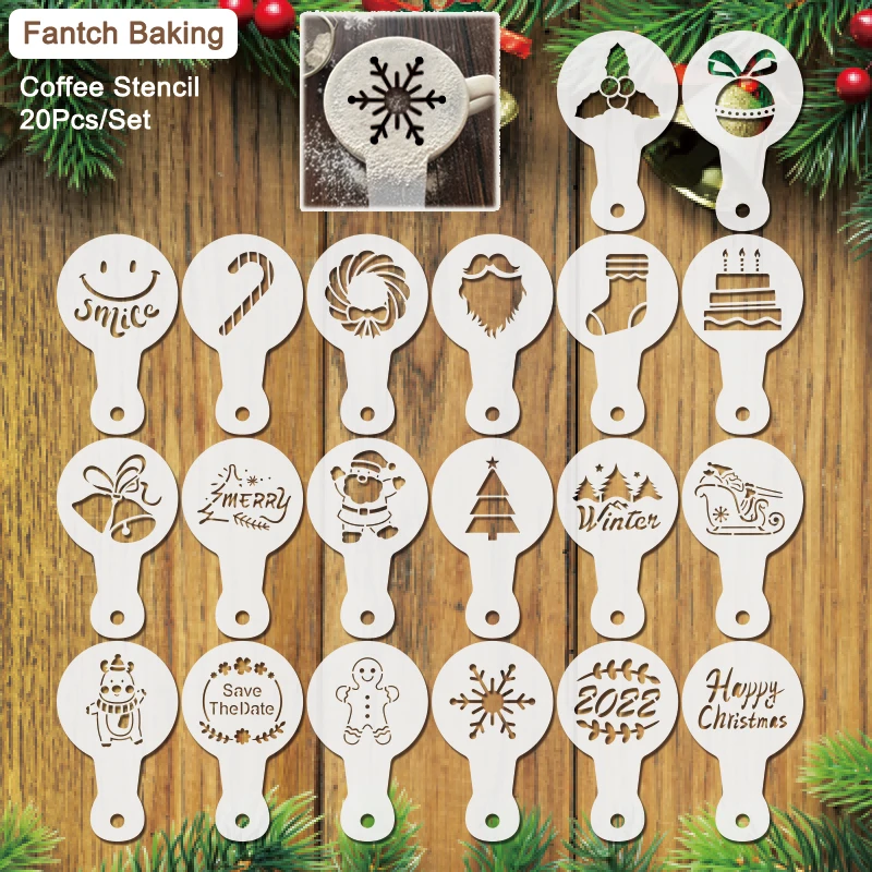 20 шт. трафарет для кофе молока торта капкейков бариста шаблон капучино Волшебные