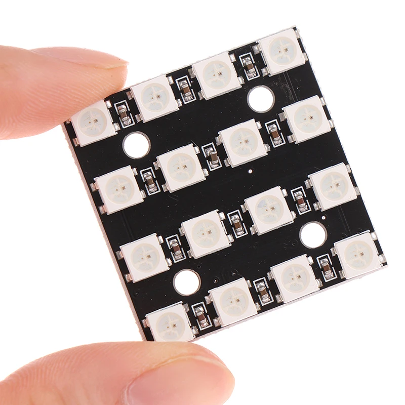 

CJMCU-2812 WS2812B-4*4Bit RGB LED Lamp Panel Module 5V 16Bit Rainbow LED Precise