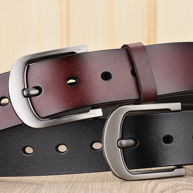 Мужской ремень peikong из натуральной кожи с пряжкой язычком для джинсов |