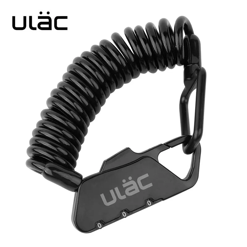 Bicycle Combo Lock 1.2M Extended Spiral Cable 3 Digits Combination Resettable Light Weight Compact Size Portable ULAC K2S | Спорт и