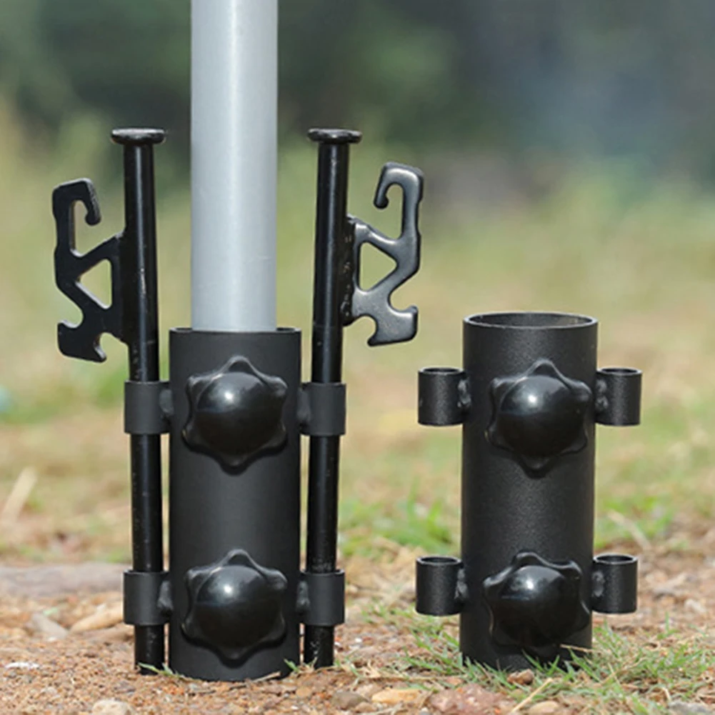 

Awning Rod Holder Outdoor Camping Canopy Rod Iron Holder Fixed Tube Reinforced Windproof Tent Awning Pole Accessories