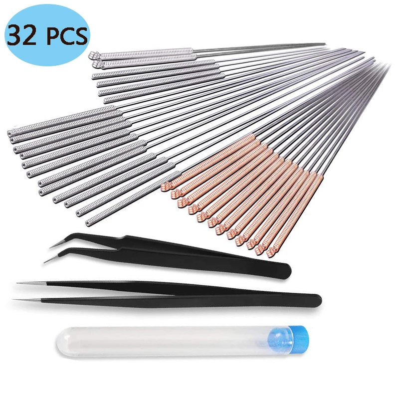 

Nozzle 32 Printer Pcs 3D Cleaning Kit Nozzle Tweezers Tool Kit Needles 0.15mm 0.25mm 0.35mm 0.4mm 0.5mm Cleaning Needles