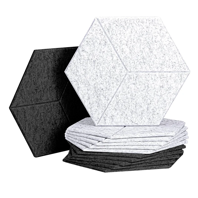 

Hexagon Acoustic Panels Foam Panels 14X13X0.4inch Sound Proofing Padding for Wall Acoustic Treatment for Studio Office