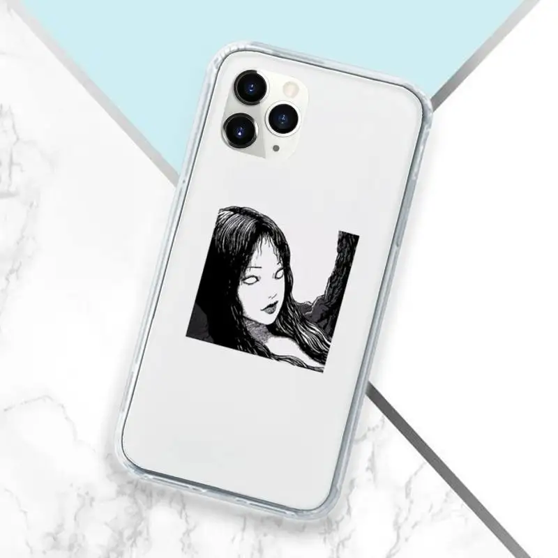 

Japanese horror comic Tomie Junji Itou Phone Case Transparent for iPhone 11 12 mini pro XS MAX 8 7 6 6S Plus X 5S SE 2020 XR