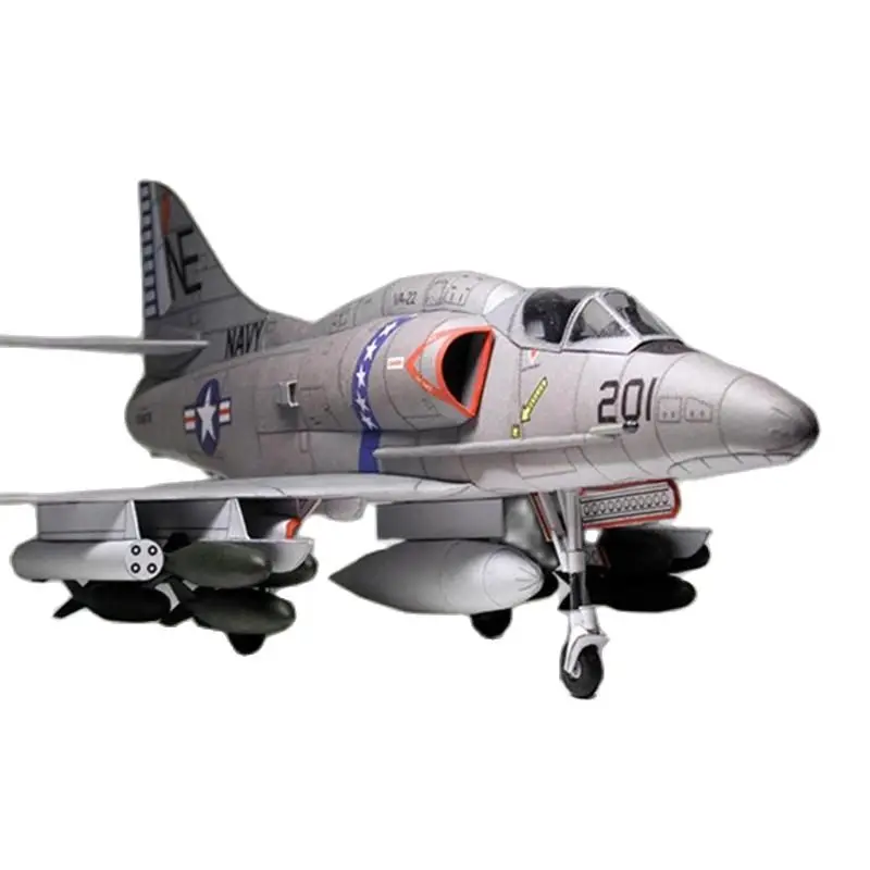 Бумажная модель самолета Skyhawk в масштабе 1:33 A-4 год бумажная для детей подарок на