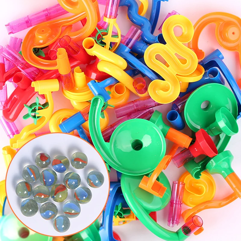 Конструктор детский сделай сам Marble Run гоночный трек 3D лабиринт строительные
