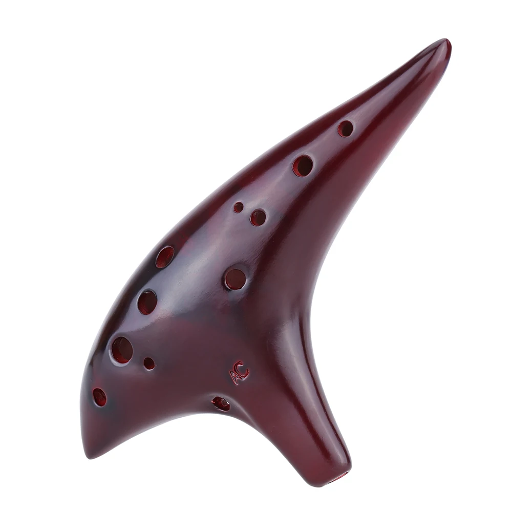 12 отверстий керамическая канавка Ocarina Flute Alto C копченая подводная лодка