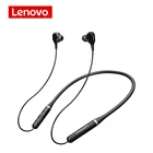 Беспроводные наушники Lenovo с шейным ободом и двойным динамическим ободом, Bluetooth 5,0, спортивные наушники, стереогарнитура с HD-звонком, водонепроницаемость IPX5, с микрофоном