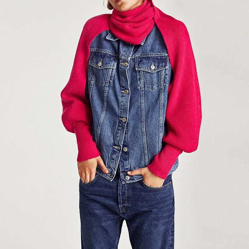 GALCAUR однотонный шарф для женщин корейский теплый модный лоскутный Женский