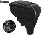 Подлокотник для KIA Rio, вращающийся центральный подлокотник для KIA Rio 4 2017-2021, контейнер для хранения, пепельница с USB-зарядкой, подстаканник, стильная наклейка