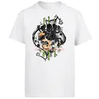 Футболка мужская с круглым вырезом, японская графическая рубашка с принтом в стиле ниндзя, уличная одежда с короткими рукавами в стиле Харадзюку