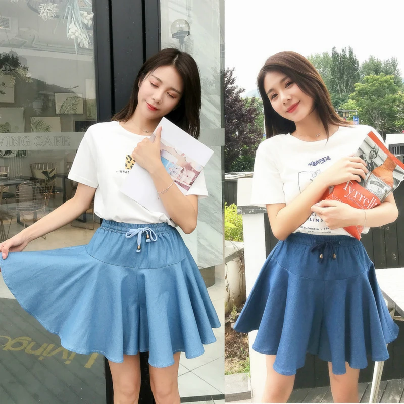 

Summer 2021 Korean Style New Fashion Women Lace Up Denim Shorts Casual High Waist Student Short Jeans Feminino