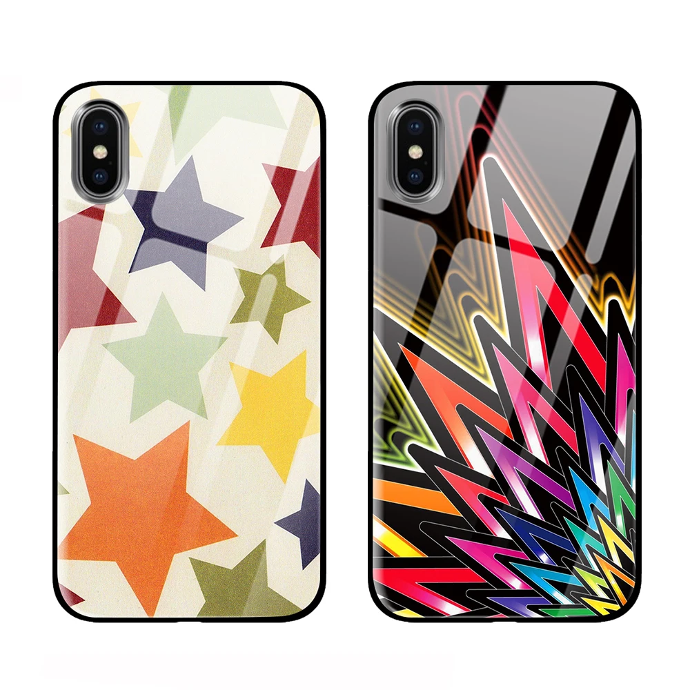 Красный милый кот для iPhone 5 5S SE 6 6s 7 8 Plus X XS Max XR закаленное стекло чехлы телефонов |