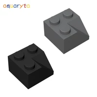 aquaryta 20pcs slope 45degrees 2 x 2 double concave building blocks moc parts compatible with 3046 diy education toys for teens