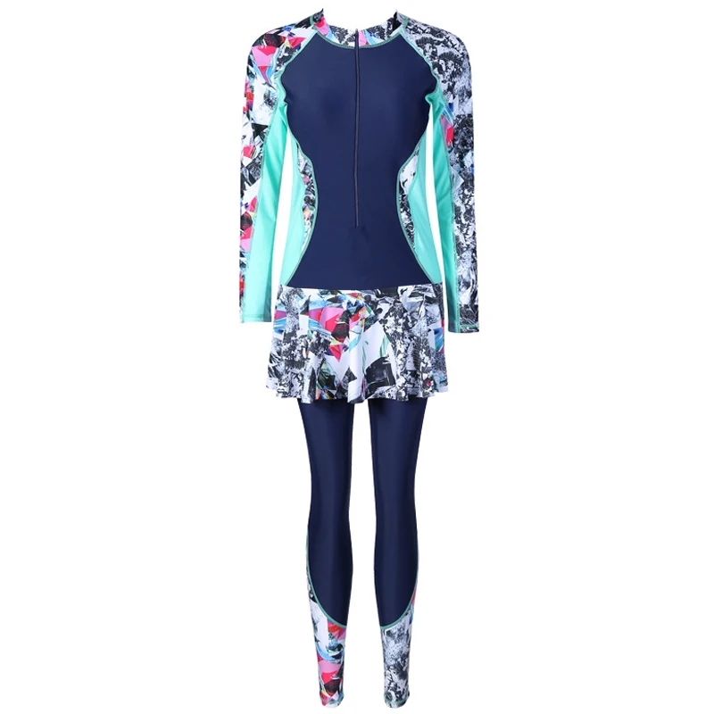 Butkini женский купальник с длинным рукавом и молнией|Мусульманский купальник| |