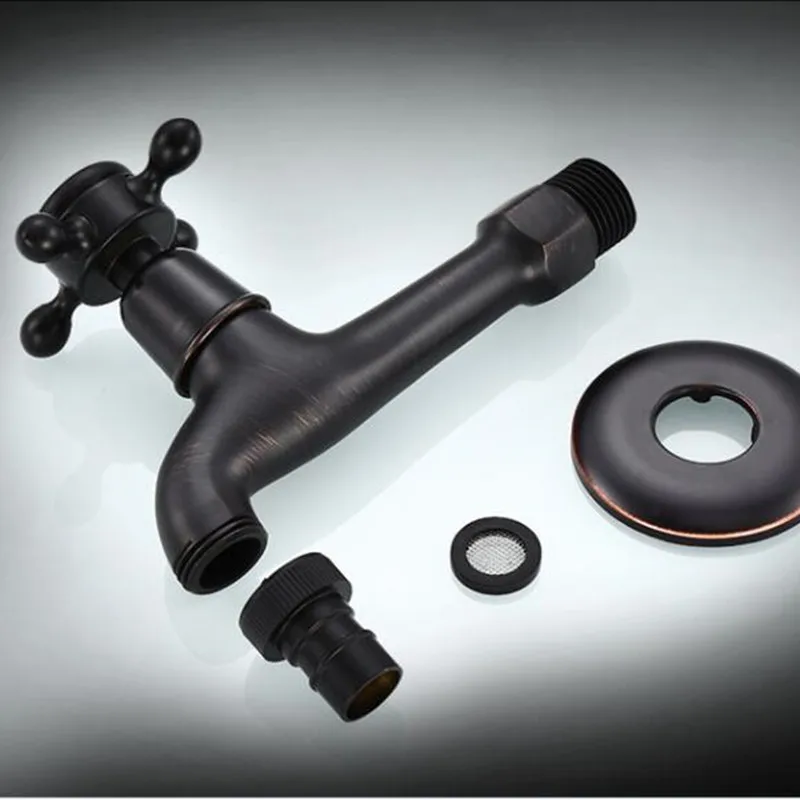 Латунный античный черный Внешний кран для стиральной машины Туалетные биде