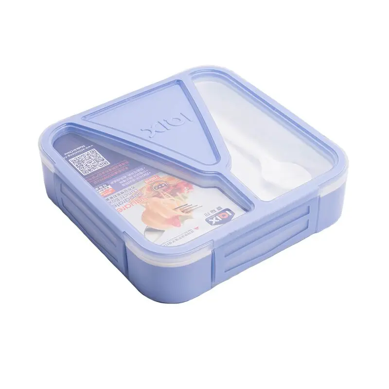 Герметичный Bento Ланч бокс без BPA коробка с микроwavable для обеда ложкой портативный