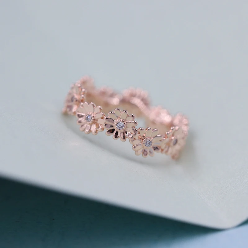 CodeMonkey 2020 Весенняя Маргаритка розовый Золотой kольцо в форме цветка для женщин 100%