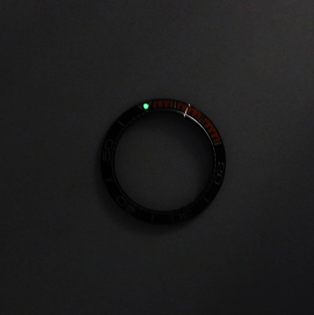 Rolamy TOP Watch Bezel Ceramic Black Orange Silver Writing 41.5mm outside For Omega SEAMASTER PLANET OCEAN 600M COLLECTION