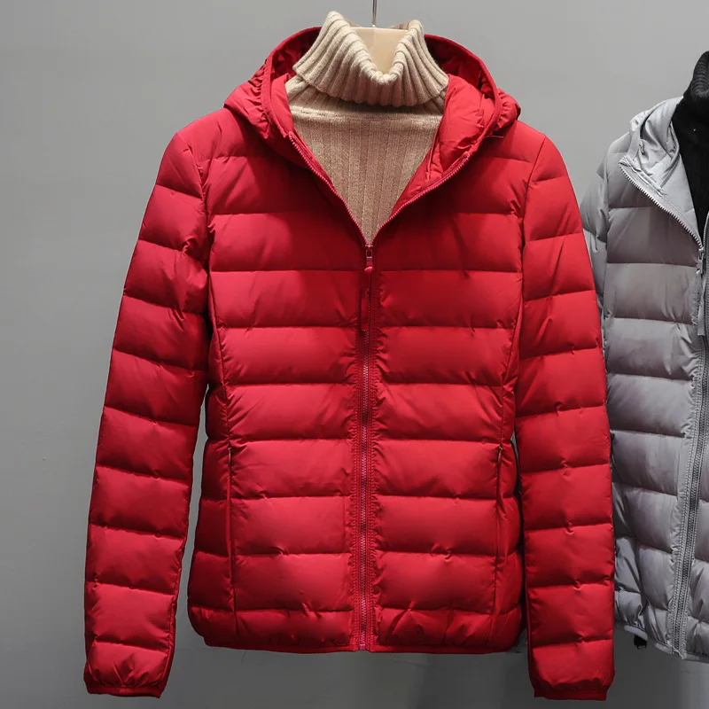 

Autumn Light Down Jacket Women Hooded Winter Coat Woman Puffer Jackets Short Sport Coats Korean Slim Womens Clothes 2021 WPY3988