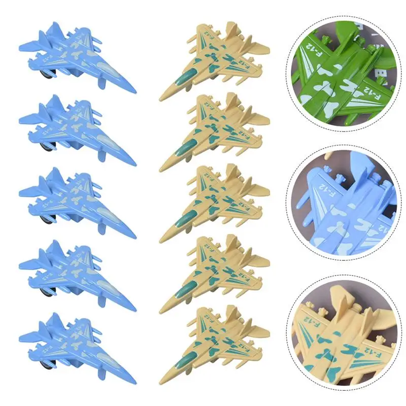 

10Pcs Creative Durable Exquisite High-quality Inertial Plane Models Aircraft Models Plastic Kids Toy