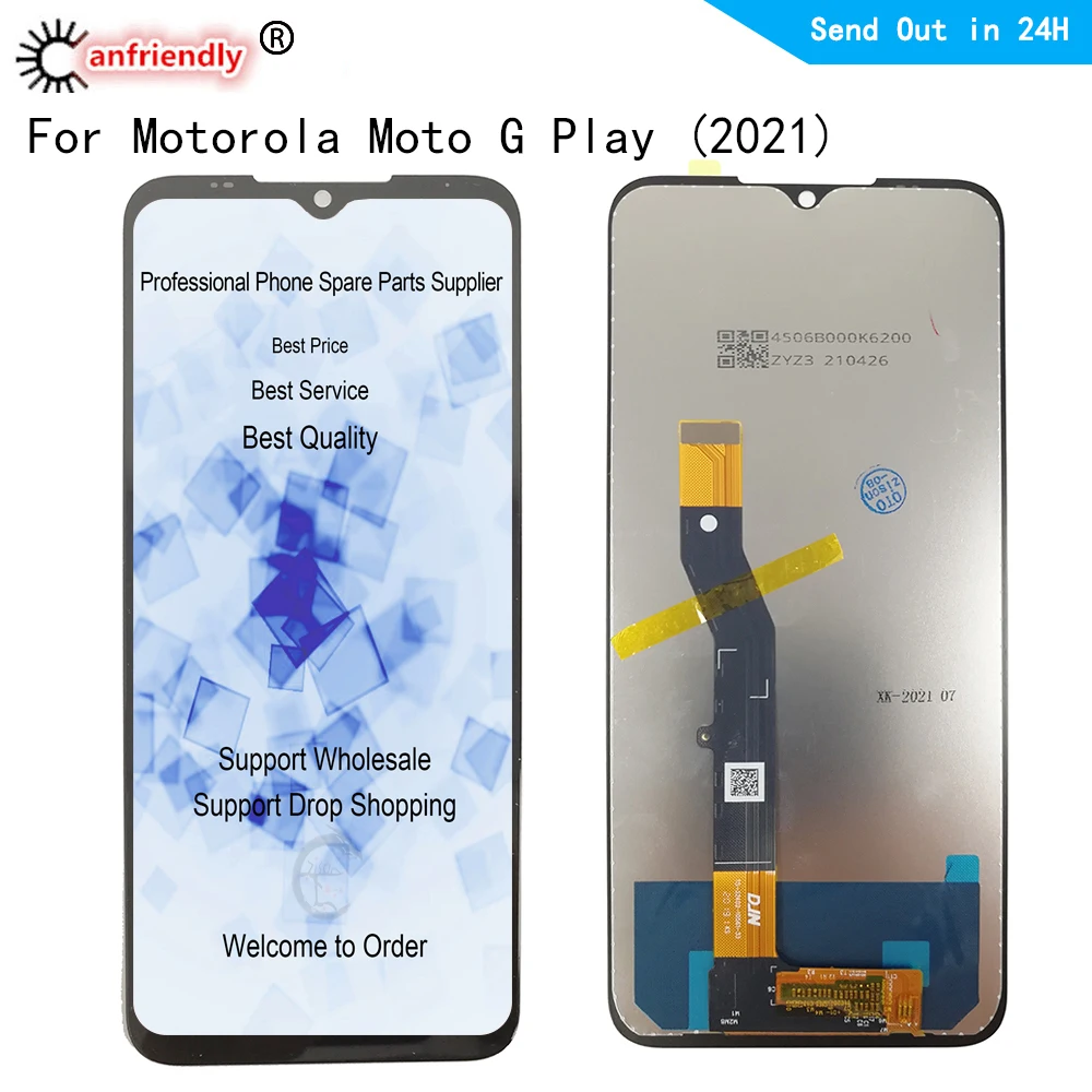 Gplay 6,5 "IPS LCD para Motorola Moto G (2021) Pantalla LCD Pantalla de Panel t&aacute;ctil Sensor Digitalizador con marco de montaje-0