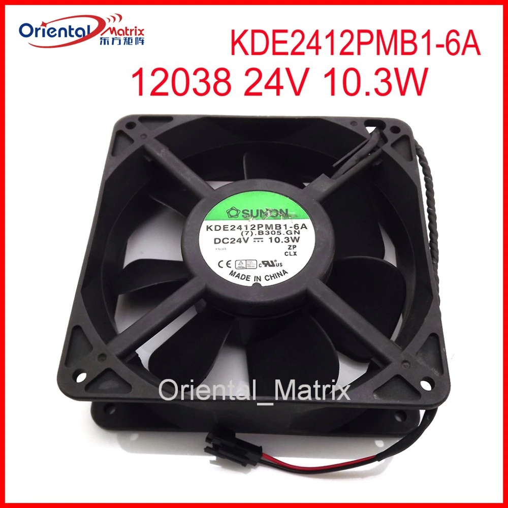 

Free Shipping KDE2412PMB1-6A 12038 24V 10.3W 120*120*38mm Cooler Cooling Inverter Fan 2Wire 2Pin