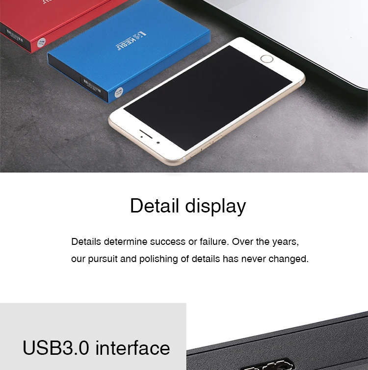 Кесу 2,5 дюймов внешний жесткий диск для хранения 320 г 500 USB3.0 1 ТБ 2 ТБ 750G HDD Портативный внешний жесткий диск HD изготовленным на заказ логосом