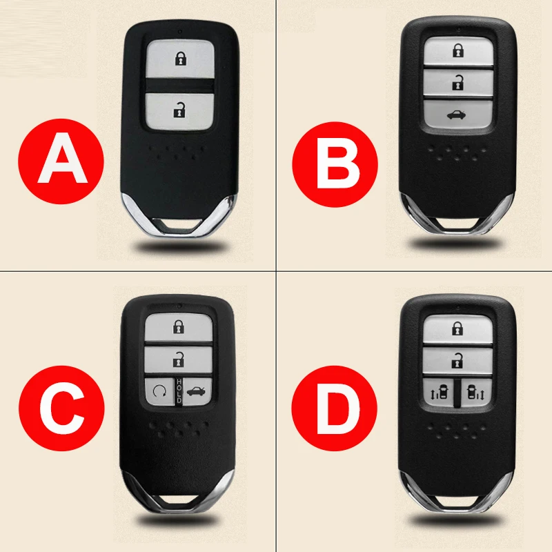 ТПУ + Кожаный Автомобильный смарт брелок для ключей чехол Honda Accord City HRV CRV BRV Vezel Spirior