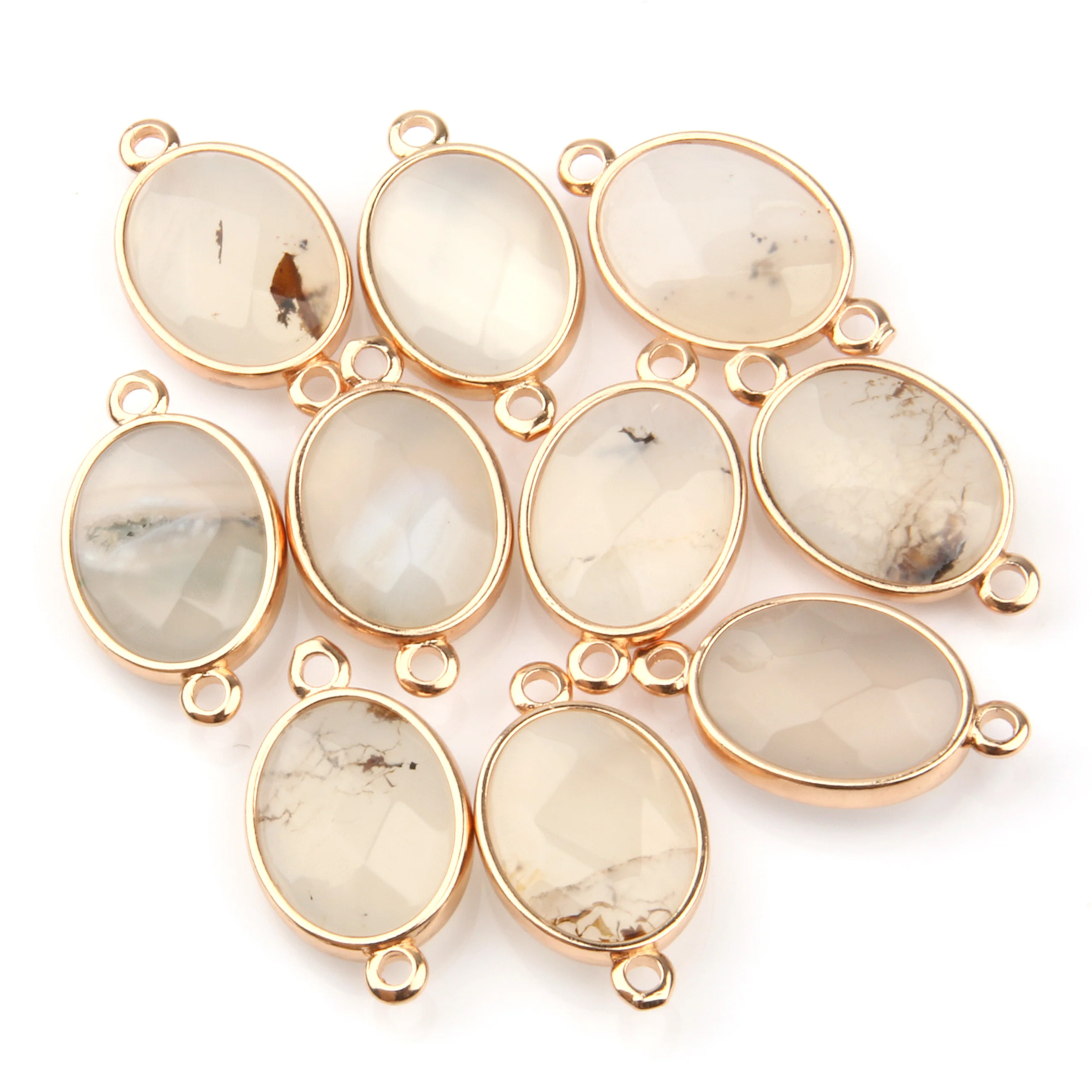 Подвеска из натурального агата тигровый глаз ограненный камень соединитель