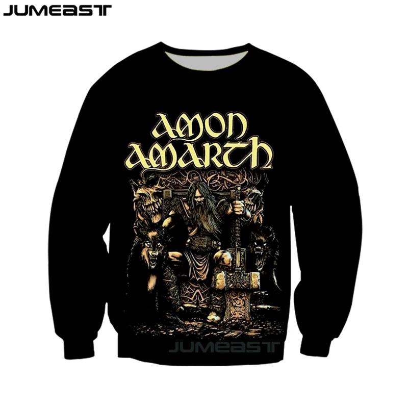 Jumeast брендовая Мужская/Женская толстовка с 3D принтом Amon Amarth футболка с длинным рукавом спортивный пуловер Весенние футболки - Цвет: 01